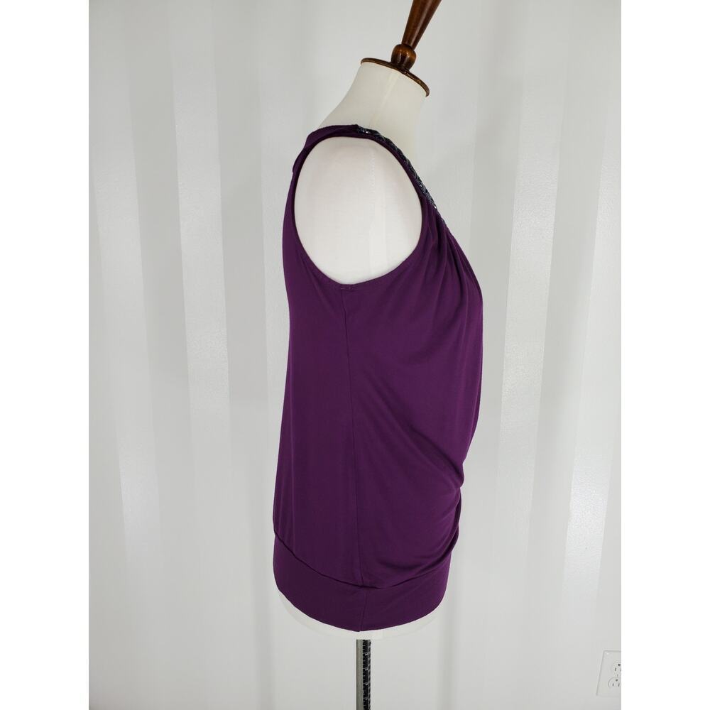 H&M Women's Purple Sleeveless Top w/ Gems Sz XS - Picture 2 of 9